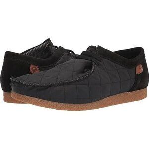 Clarks Men's Shacre II Step Moccasin Black Textile Quilted Lace Up NEW‎ 8 W